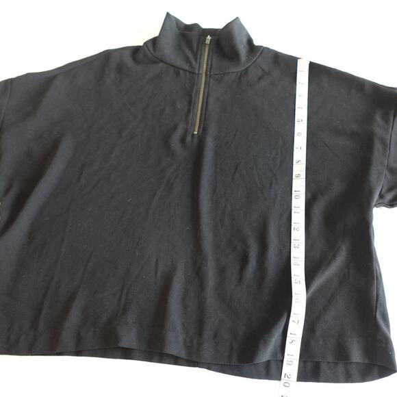 B.P. Black ZIp Cropped Long sleeve top - Picture 3 of 9